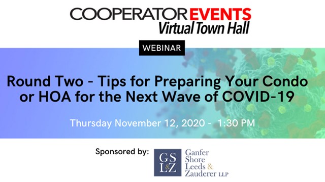The Cooperator Events Presents: Round Two - Tips for Preparing Your Condo or HOA for the Next Wave of COVID-19