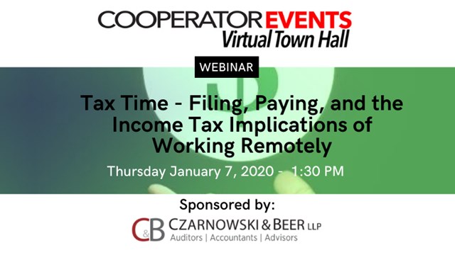 The Cooperator Events Presents: Tax Time - Filing, Paying, and the Income Tax Implications of Working Remotely