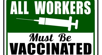 All workers must be vaccinated workplace sign
