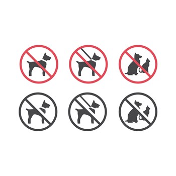 no dogs allowed sign vector