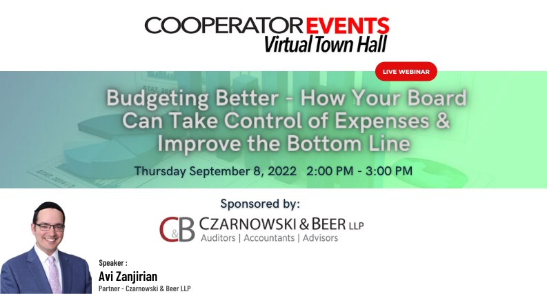 The Cooperator Events presents: Budgeting Better - How Your Board Can Take Control of Expenses & Improve the Bottom Line