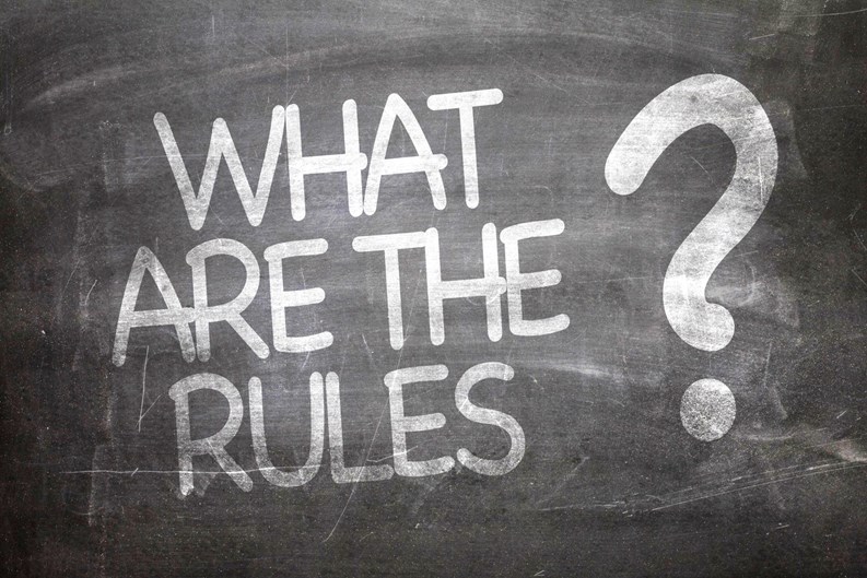What Are The Rules? on chalkboard