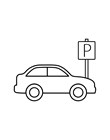 Car parking line icon. Web design, mobile app.