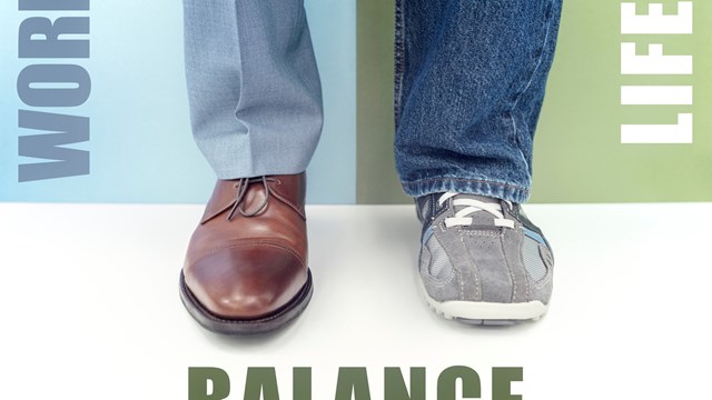 Work life balance business and family choice career business working shoes and half sports casual shoes