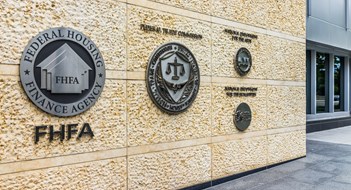 Revolution at Fannie Mae & Freddie Mac Washington DC, USA - July 3, 2017: Federal Trade Commission and Housing Finance Agency seals in downtown with closeup of sign and logo