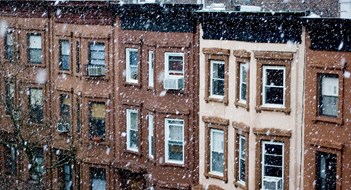 Winter Readiness Brooklyn Brownstones in the first snow of one of the mildest winters on record.