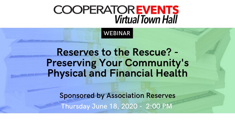 The Cooperator Events presents: Reserves to the Rescue? - Preserving Your Community's Physical and Financial Health