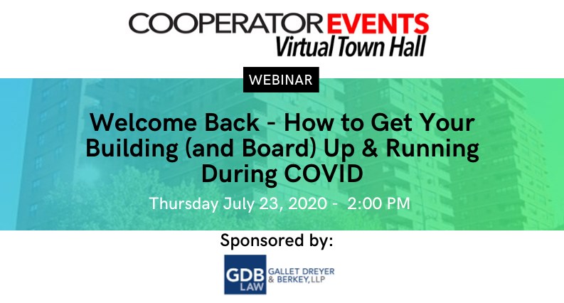 The Cooperator Events Presents: Welcome Back - How to Get Your Building (and Board) Up & Running During COVID
